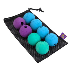 Chew King fetch ball 2.5-inch front view for durable bouncing play.