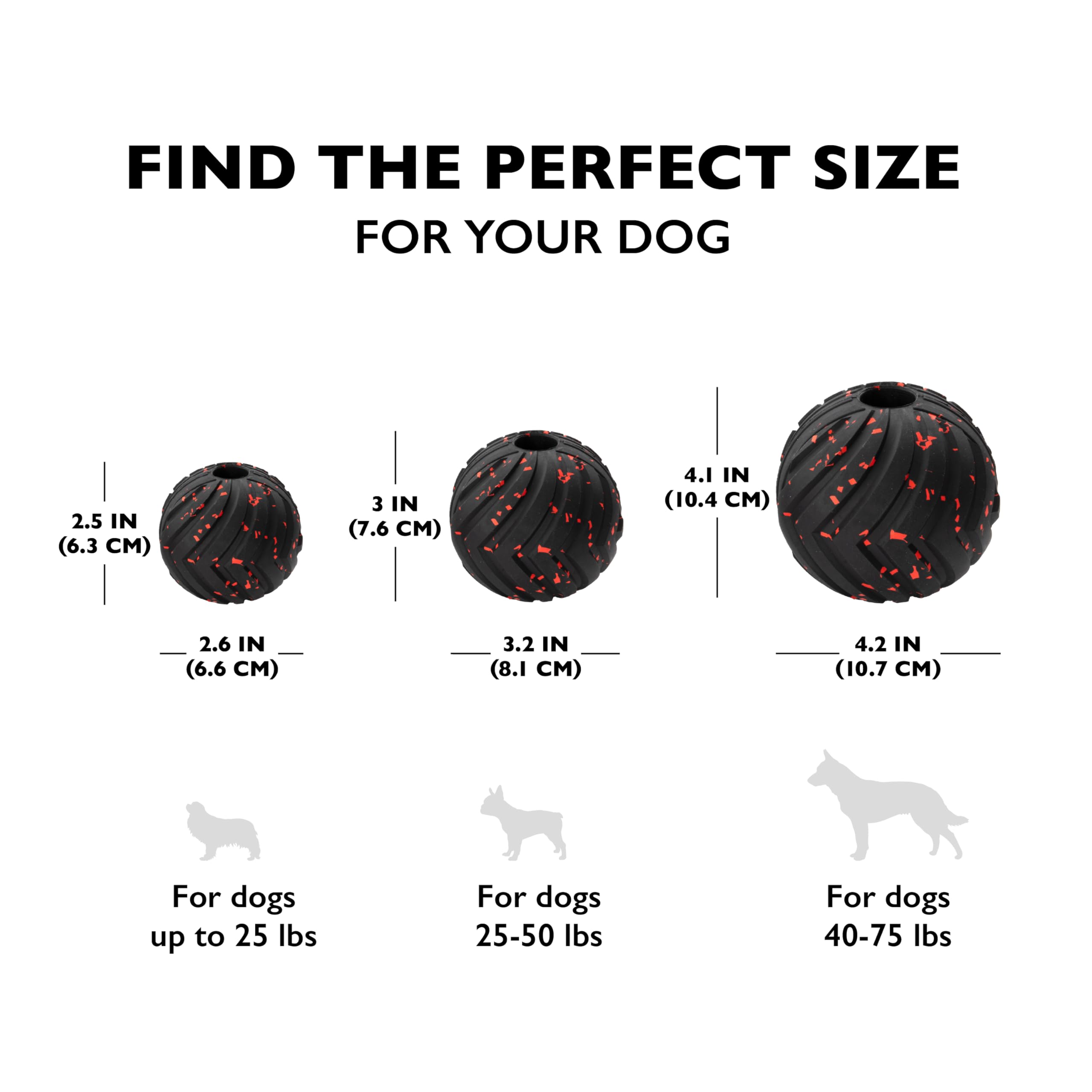 Chew King Supreme treat-inside ball enables reward-based enrichment during training.
