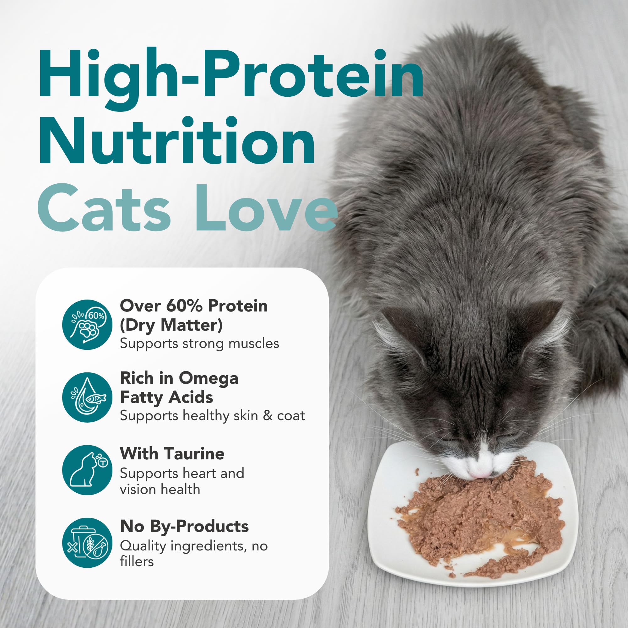 Chewer's Joy tuna & salmon pâté serving shows protein-forward option