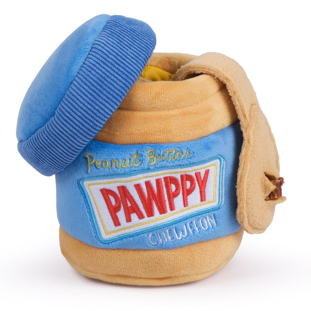 CHEWFFON peanut butter snuffle toy with four pockets for interactive rewards.