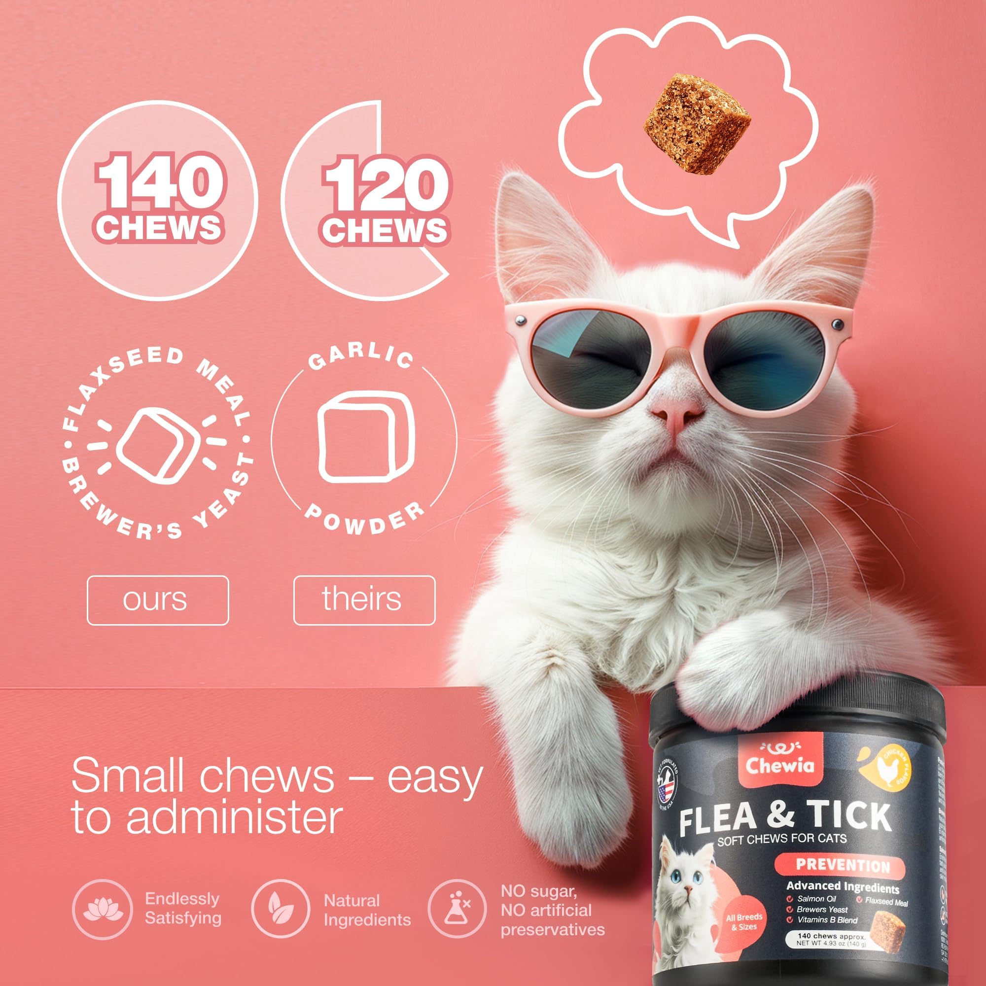 CHEWIA kitten-friendly flea chews suit young cats