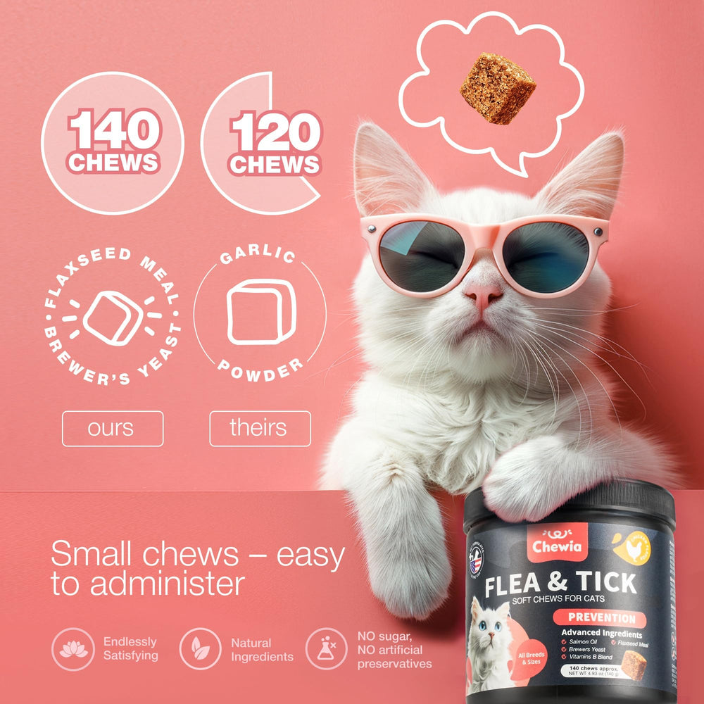 CHEWIA kitten-friendly flea chews suit young cats