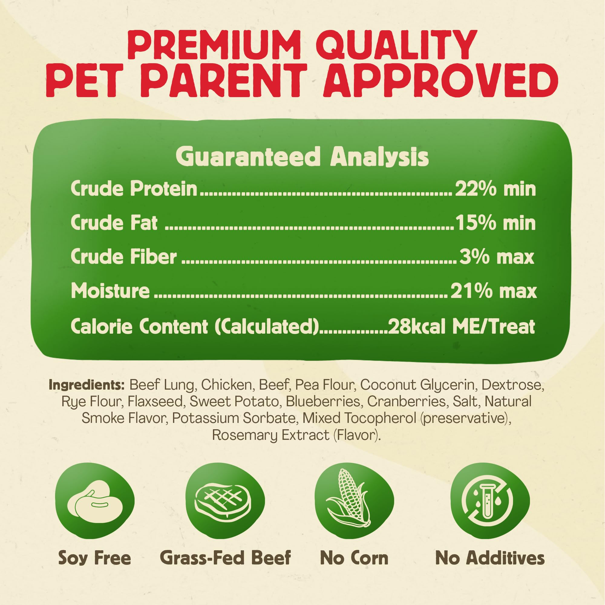 Chewmasters Beef Stix grain free formula supports gentle digestion
