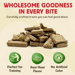 Chewmasters training treats dogs show bite-sized pieces ideal for focused sessions.