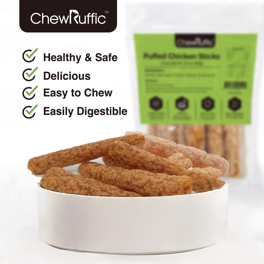 ChewRuffic chicken dog chew sticks pack daily use supports healthy chewing routine.