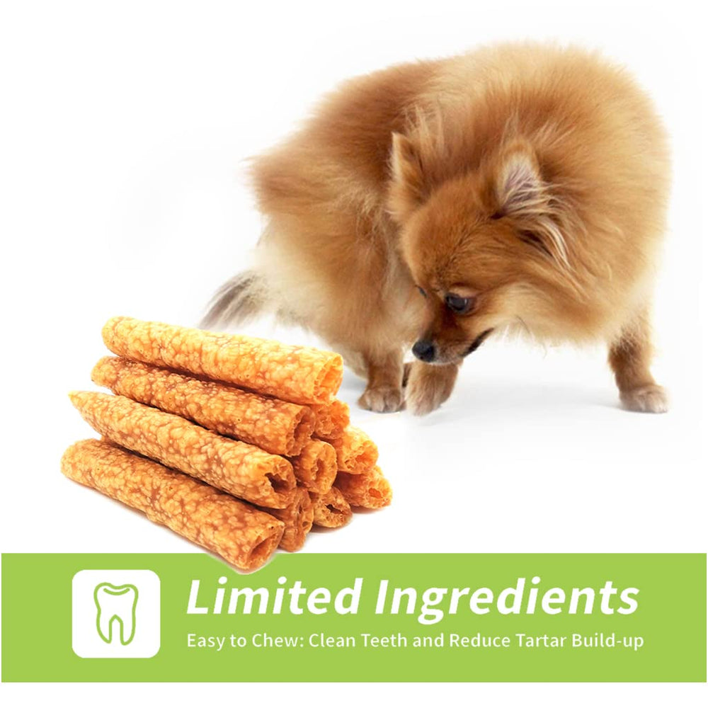 ChewRuffic chicken dog chew sticks with vegetables, protein-packed snack.