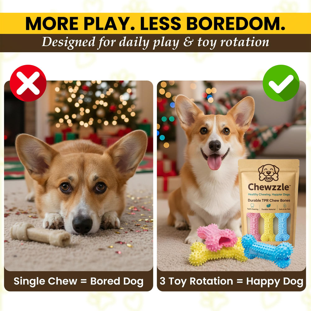 Chewzzle Puppy Teething Toy colorful set for varied play sessions