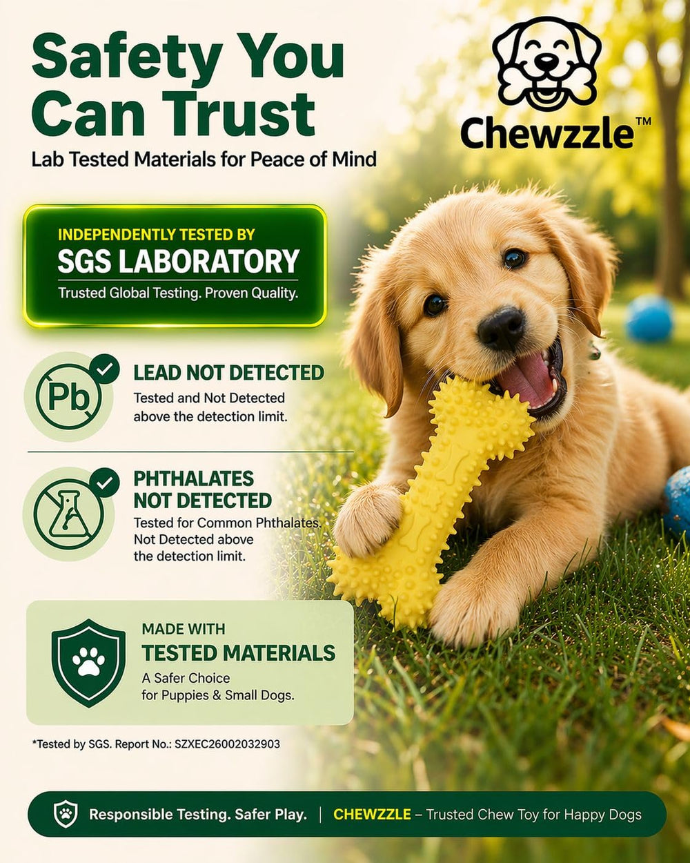 Chewzzle Puppy Teething Toy textured surface for better grip during play