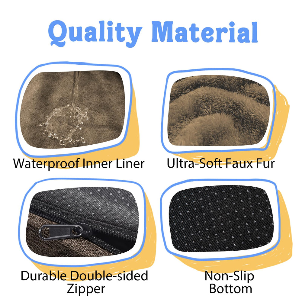 Chez Paw waterproof inner lining shields the mattress from spills and accidents.