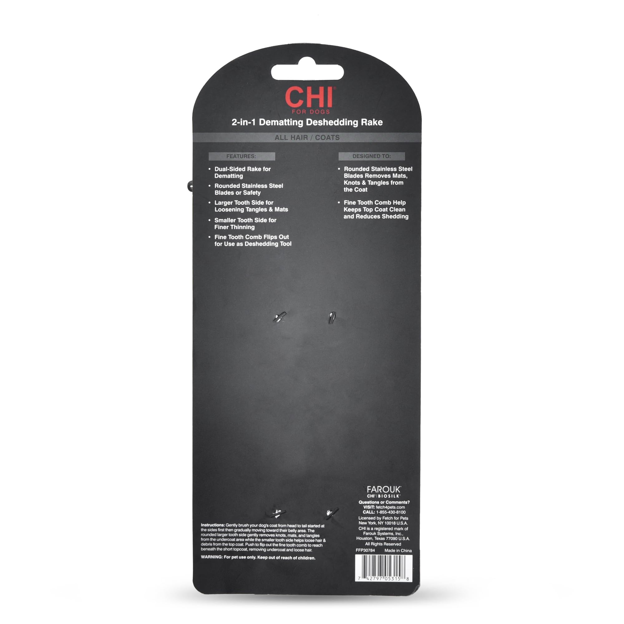 CHI for Dogs at-home coat maintenance between professional grooming visits