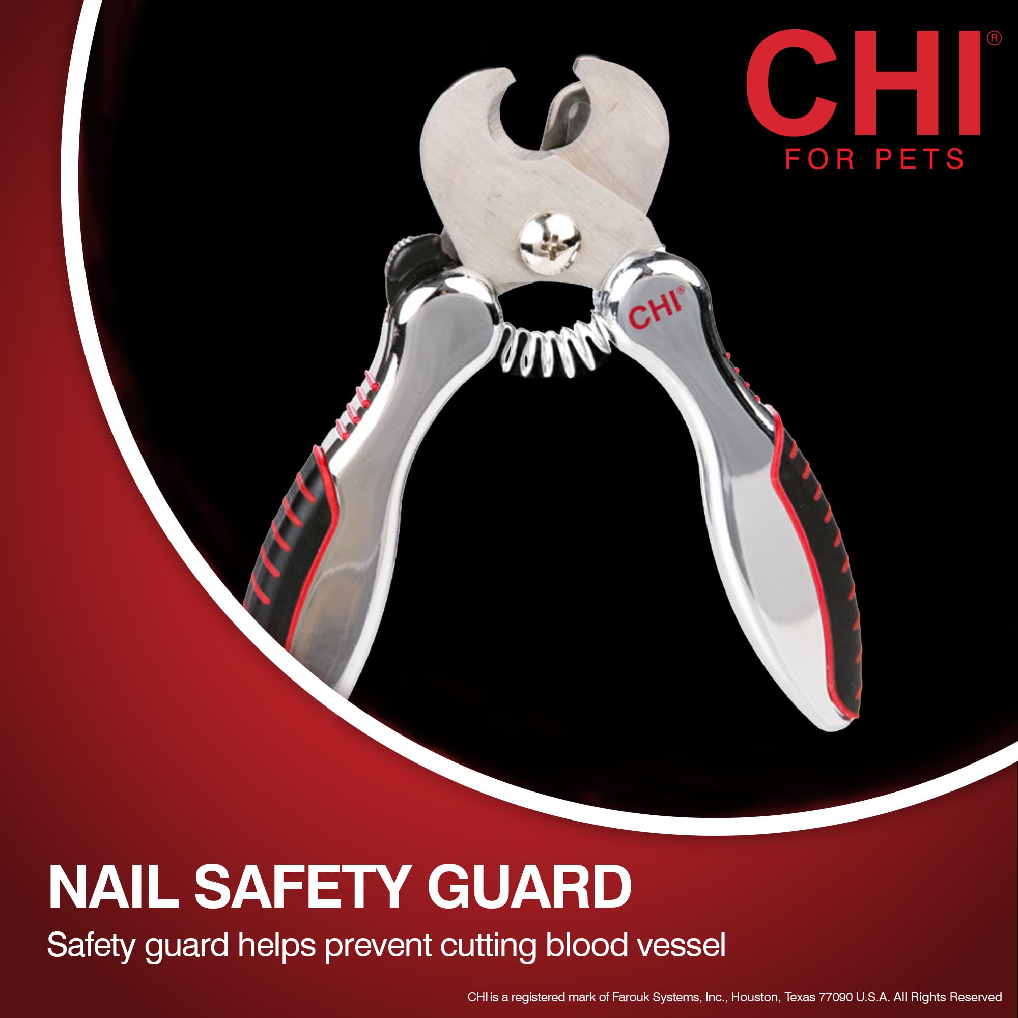 CHI for Dogs large breed clipper ergonomic handle highlighted for steady grooming