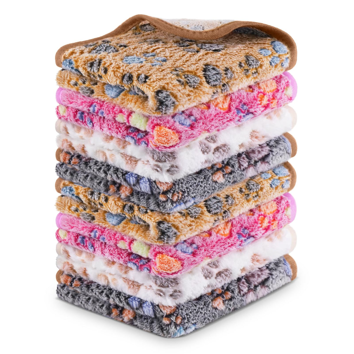CHICAUP 8-pack guinea pig blankets in varied colors for cozy rest