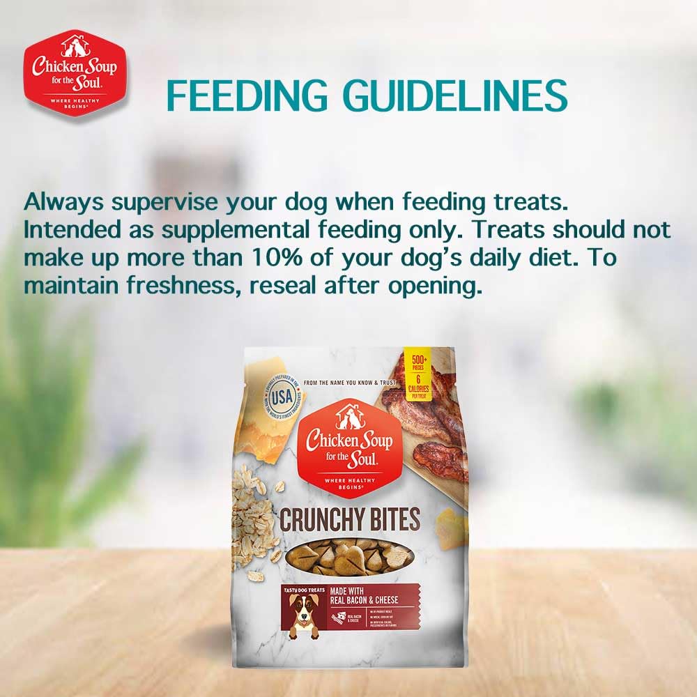 Chicken Soup for the Soul Crunchy Bites packaging shows no by-products.