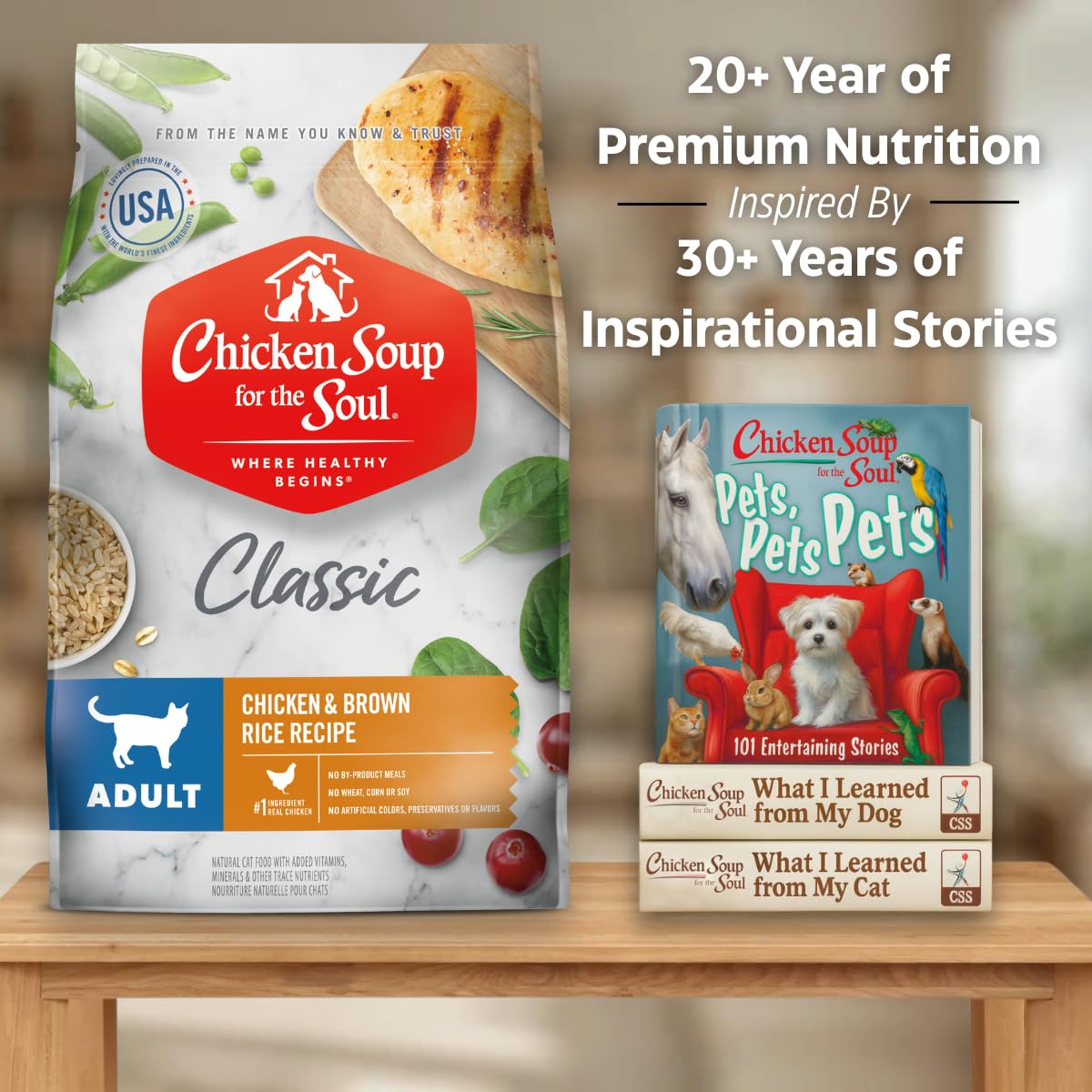 Chicken Soup for the Soul protein blend image showcases lean muscle support