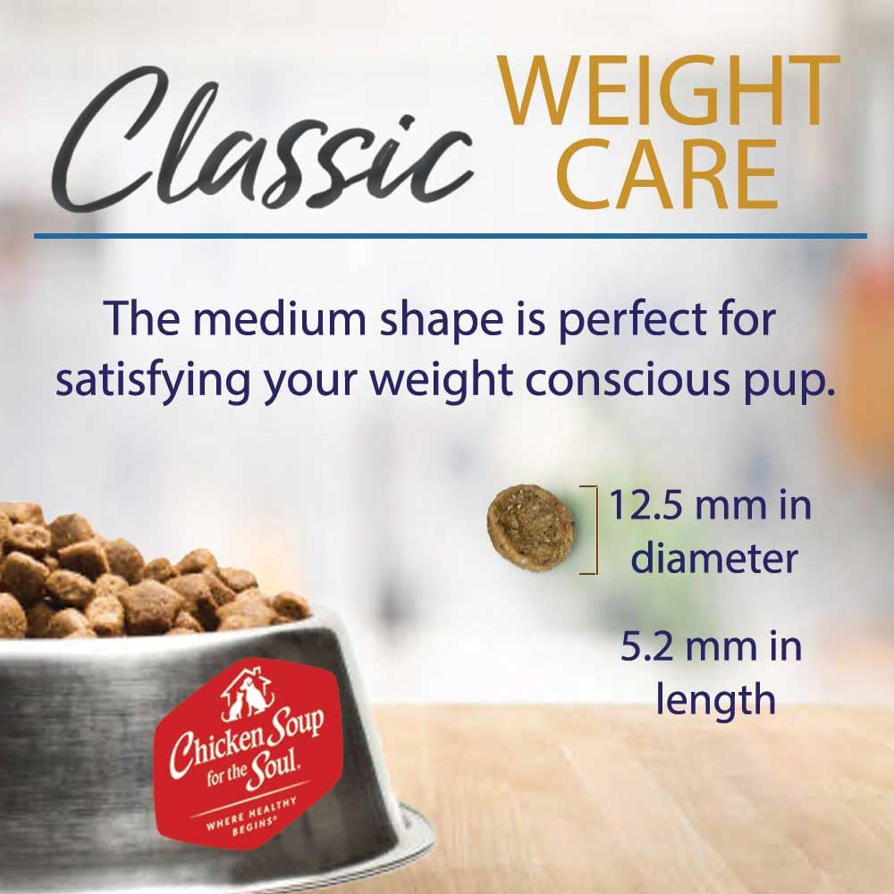 Chicken Soup for the Soul Weight Care packaging highlights USA-made quality