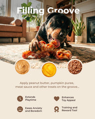 ChienBox bacon-flavored nylon chew bone ready for intense chewing