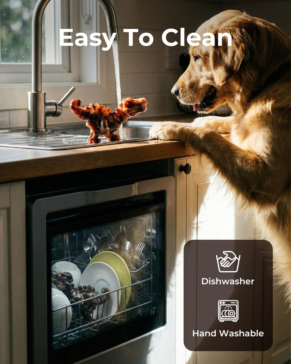 ChienBox dishwasher-safe nylon chew toy for quick cleaning
