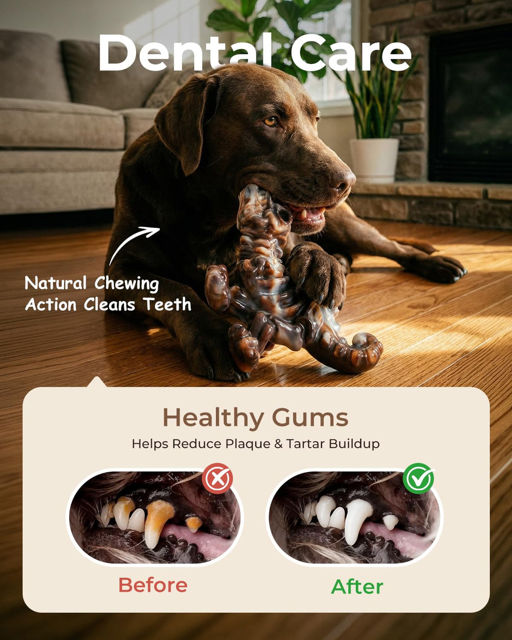 ChienBox chew toy with built-in groove for peanut butter or treats