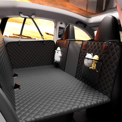 Chilino back seat extender showing extended-space design for bigger dogs
