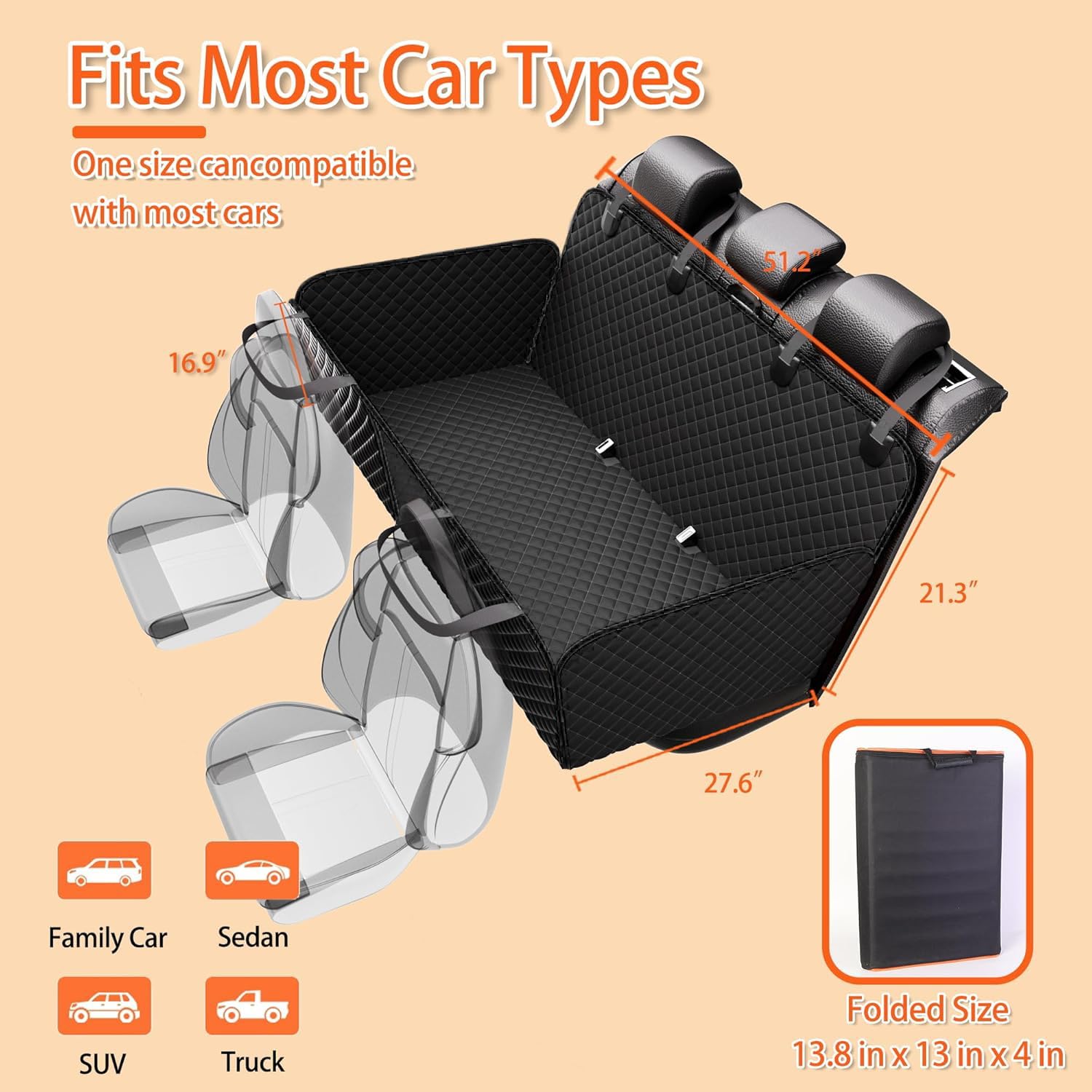 Chilino padded comfort sponge enhances pet seating comfort during travel