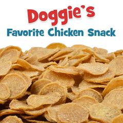 Chip's Naturals Doggie Chicken Chips crispy texture – easy bite-sized rewards.