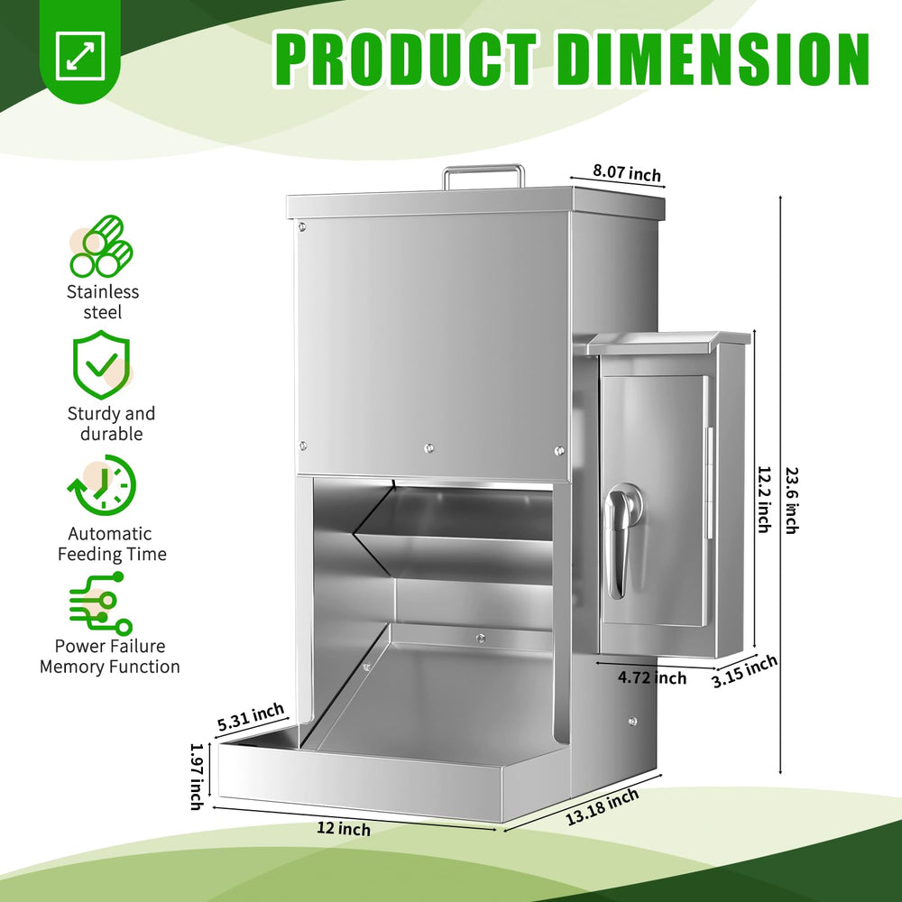 ChiPak portion control dispenses 1-999 seconds for portion accuracy.