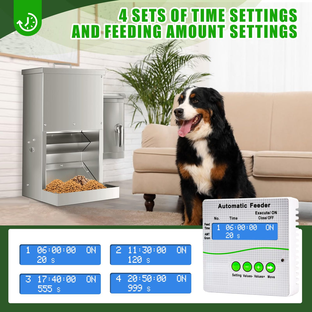 ChiPak stainless steel dog feeder shows rust-resistant, durable construction.