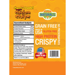 Chip's Naturals Cheesy Flavored Doggie Chicken Chips crispy texture ideal for training.