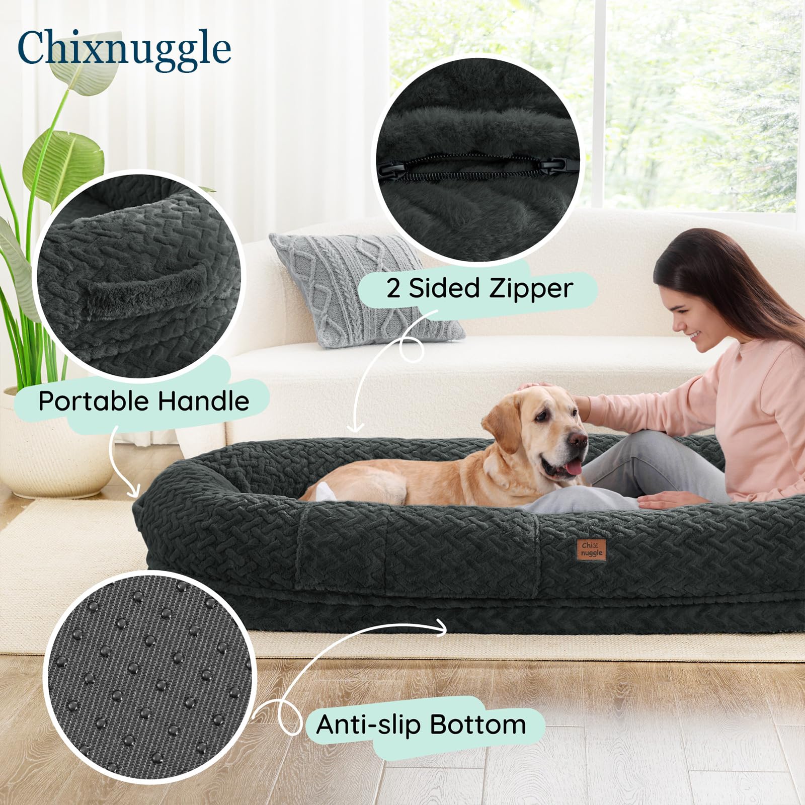 ChiXnuggle blanket-50x60-in adds warmth and a cozy drape over the bed.