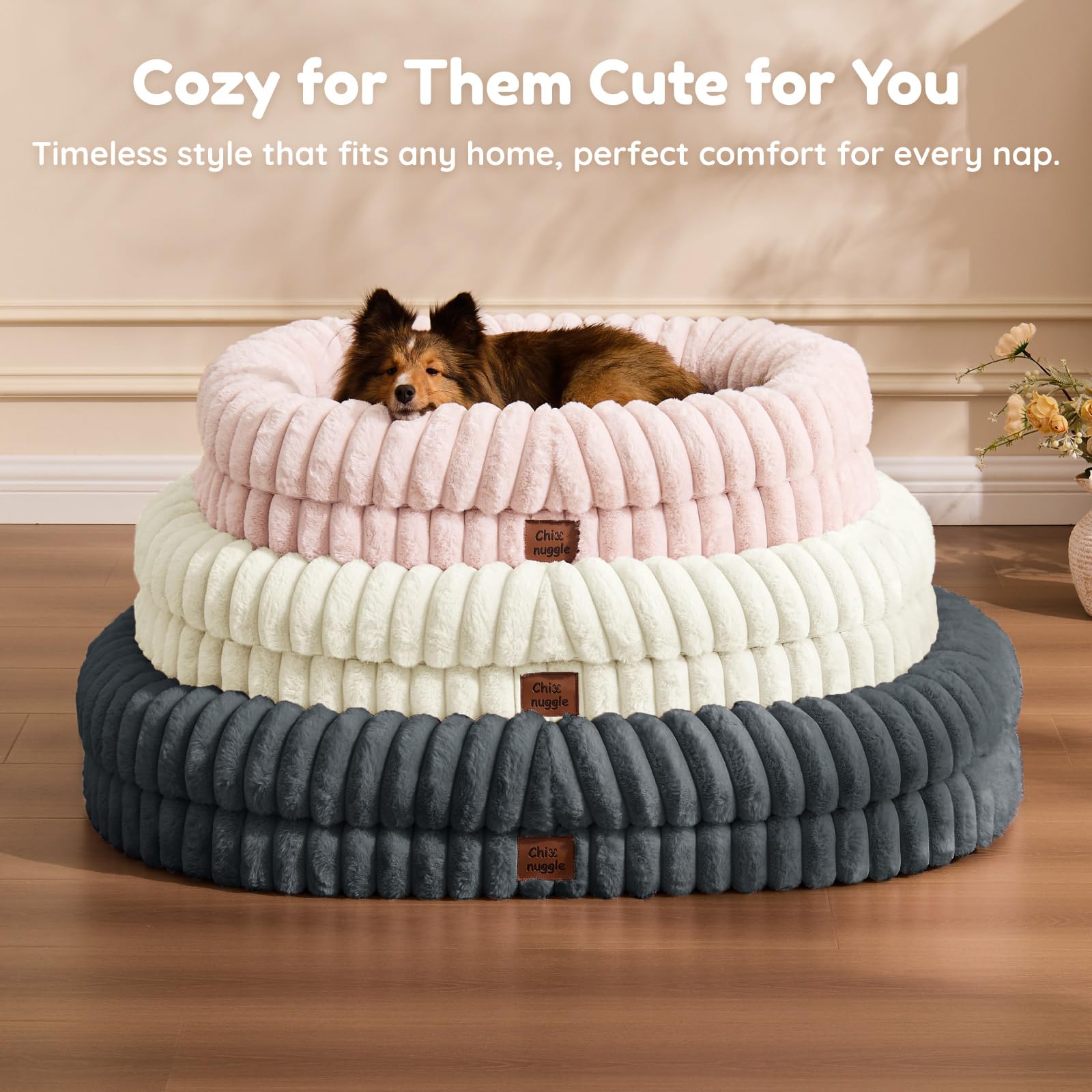 ChiXnuggle pink orthopedic style bed offers warm, restful spots
