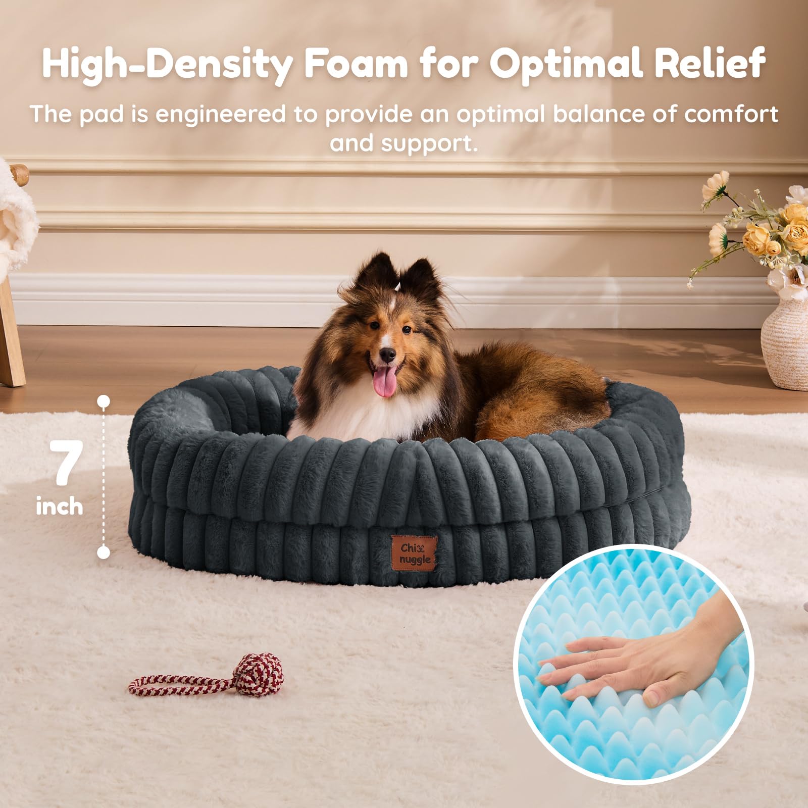 ChiXnuggle non-slip bottom keeps the bed steady on smooth floors.