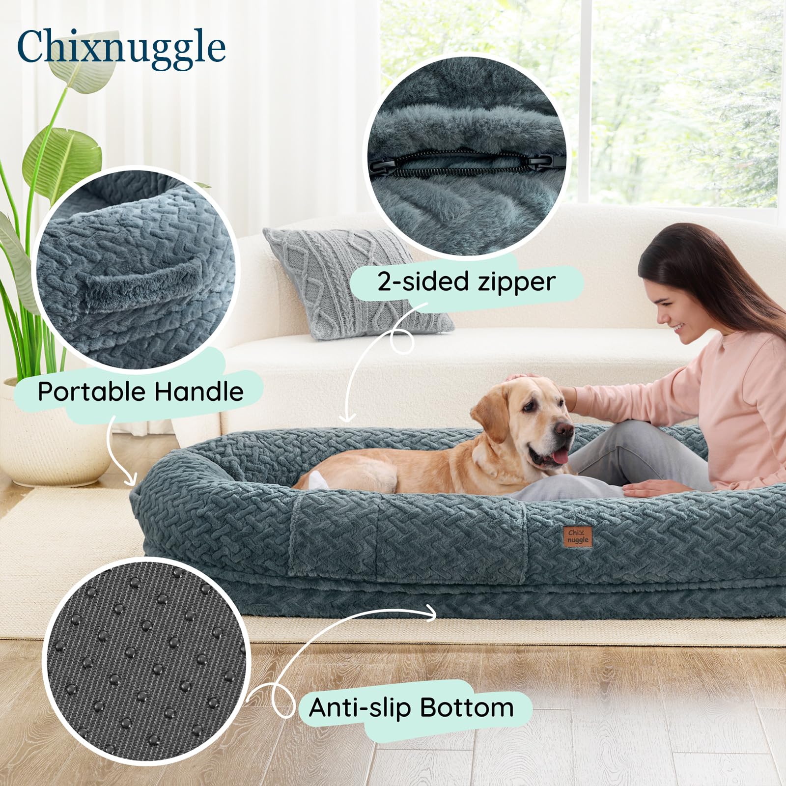 ChiXnuggle portable handle enables easy moving.