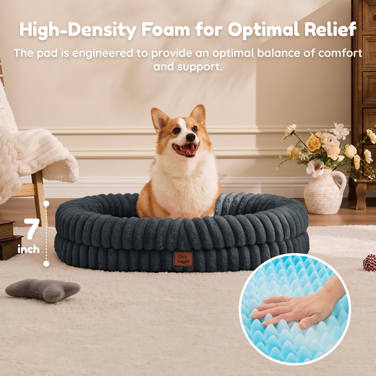 ChiXnuggle waterproof removable cover protects inner foam from accidents.