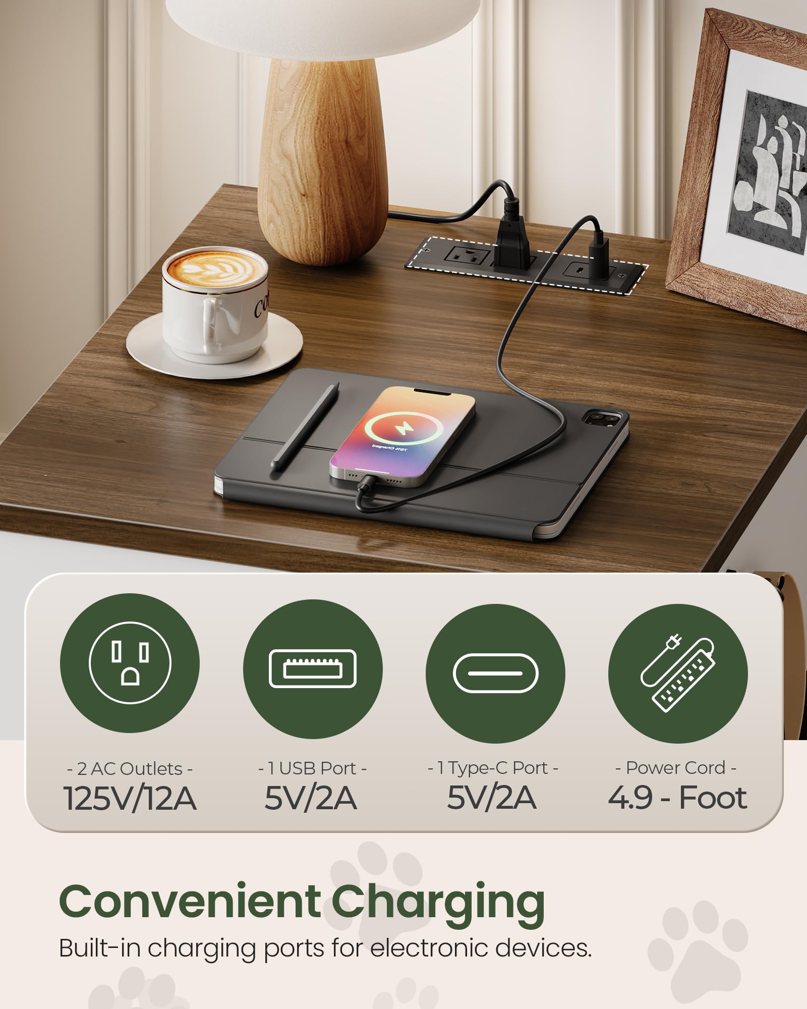 CHOEZON crate with charging station powers devices conveniently.