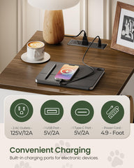 CHOEZON crate with charging station powers devices conveniently.