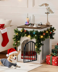 CHOEZON end table with drawer storage keeps pet essentials organized.