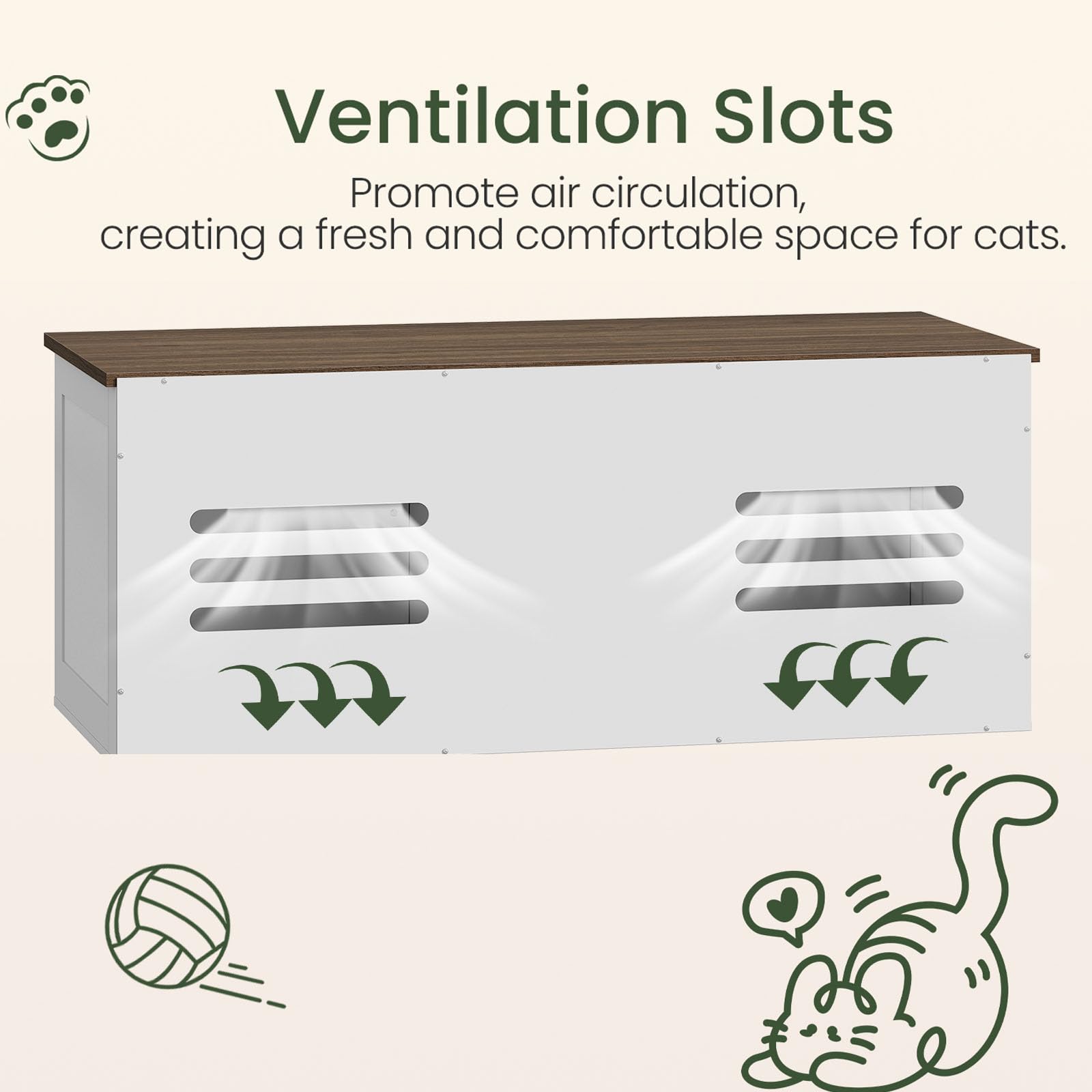 CHOEZON dual-door entry makes litter access easy for two cats