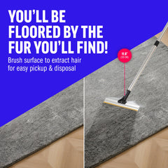 ChomChom Roller copper-teeth rake lifts embedded pet hair.