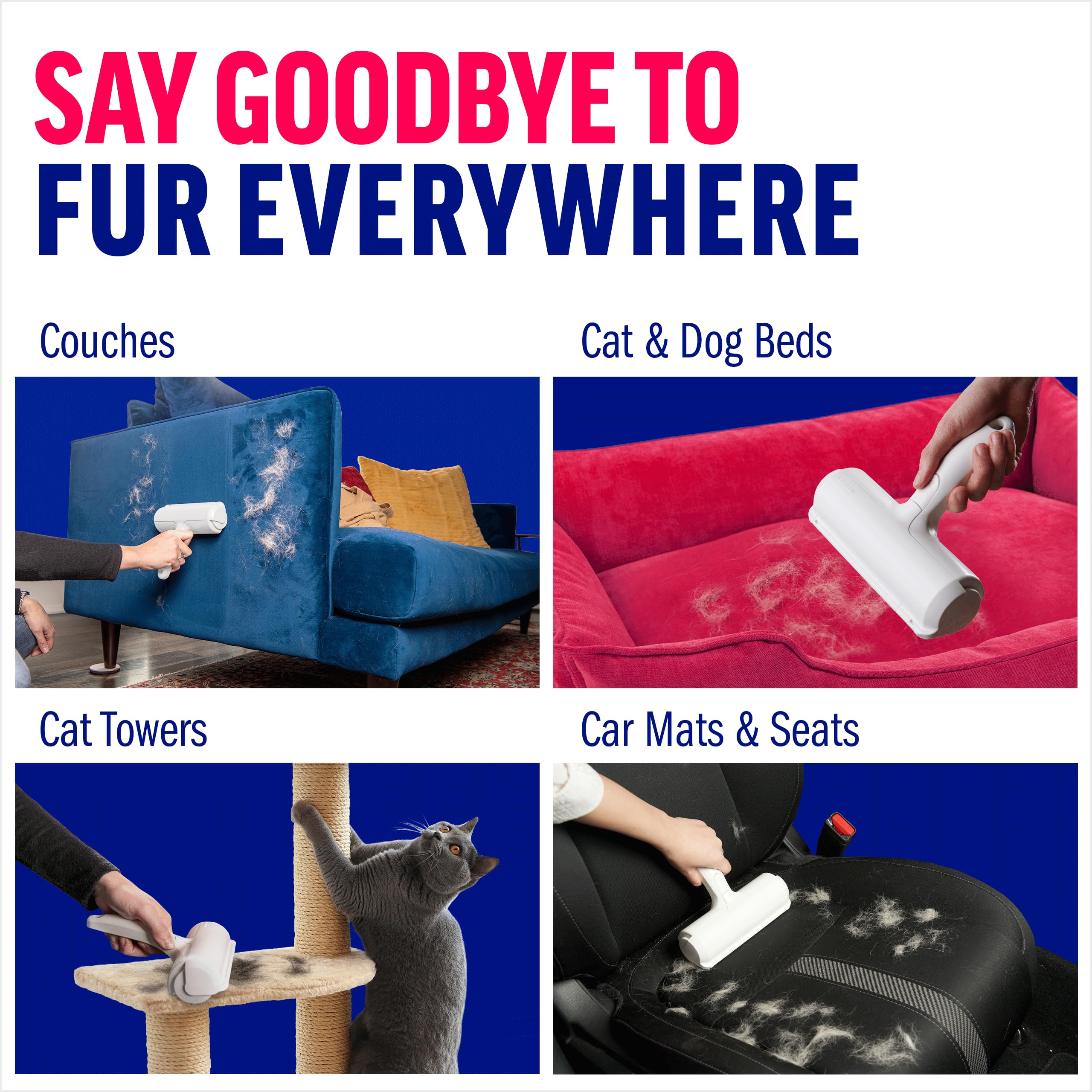 ChomChom Roller and Detailer pair shown for versatile pet hair removal