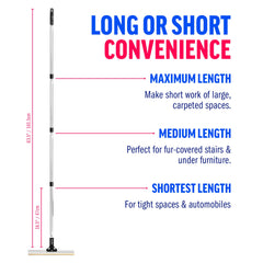 ChomChom Roller long-handle design allows stand-up cleaning.
