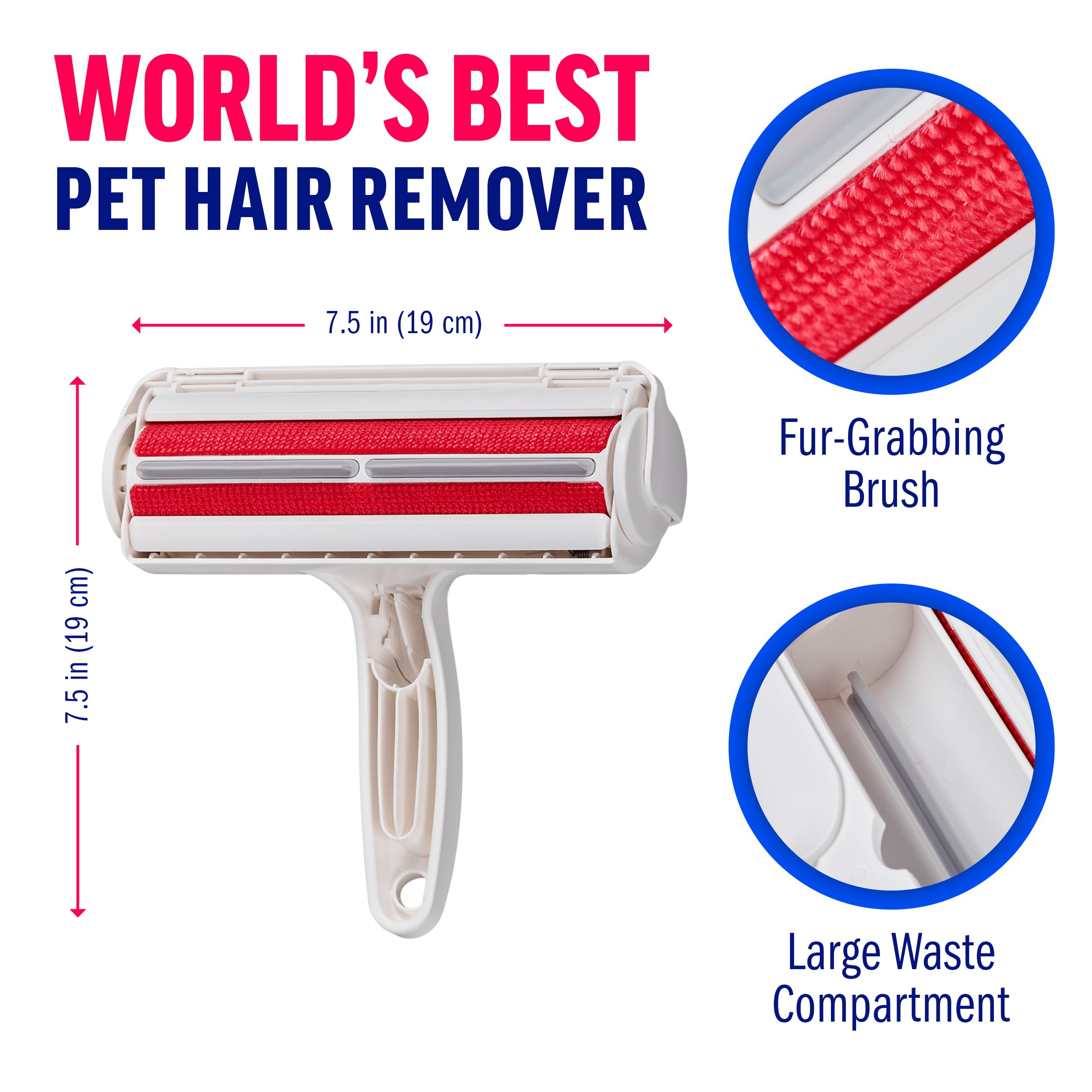 ChomChom Roller on a chair demonstrates efficient fur removal