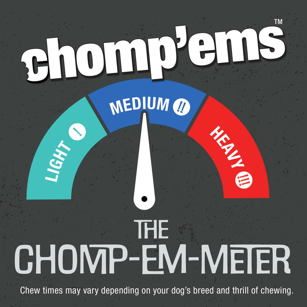 CHOMP EMS Purehide Bacon Sticks USA lab-tested seal signaling quality.