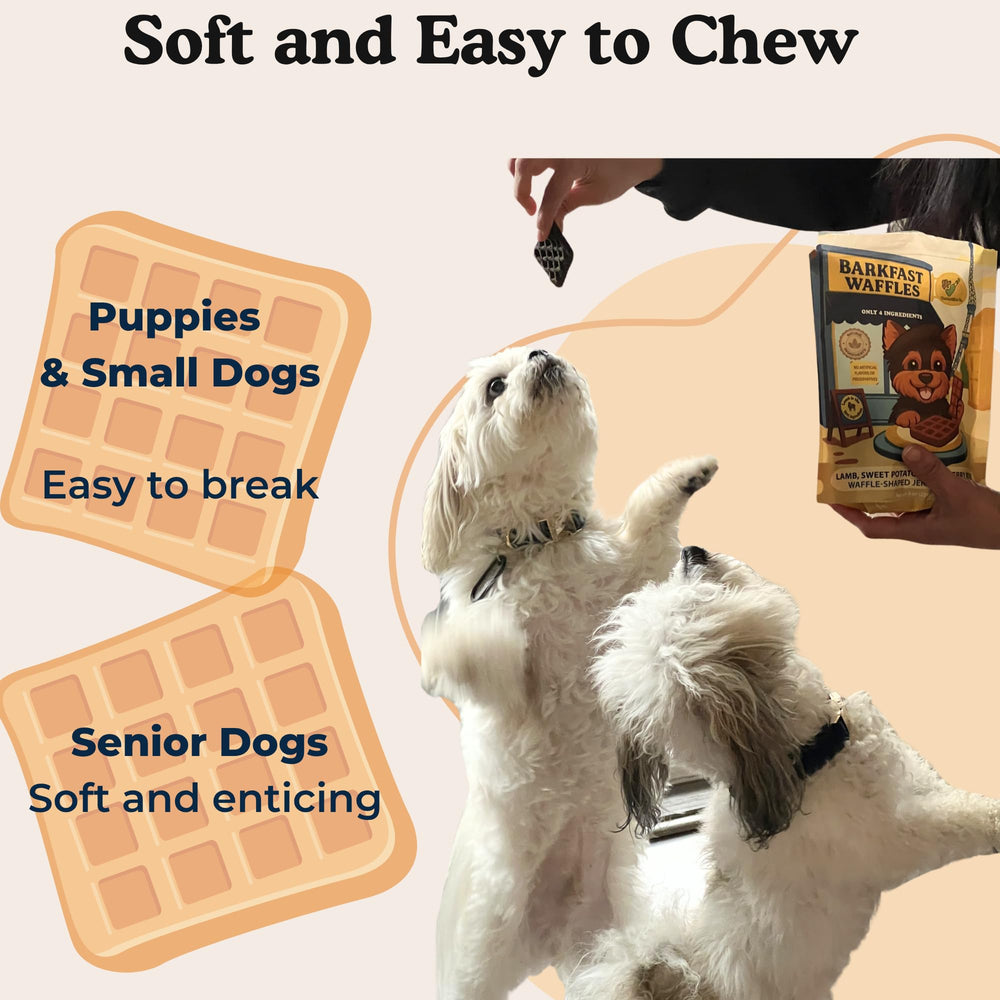 Chompagne Barkfast small-dog friendly snacks designed for easy portioning.