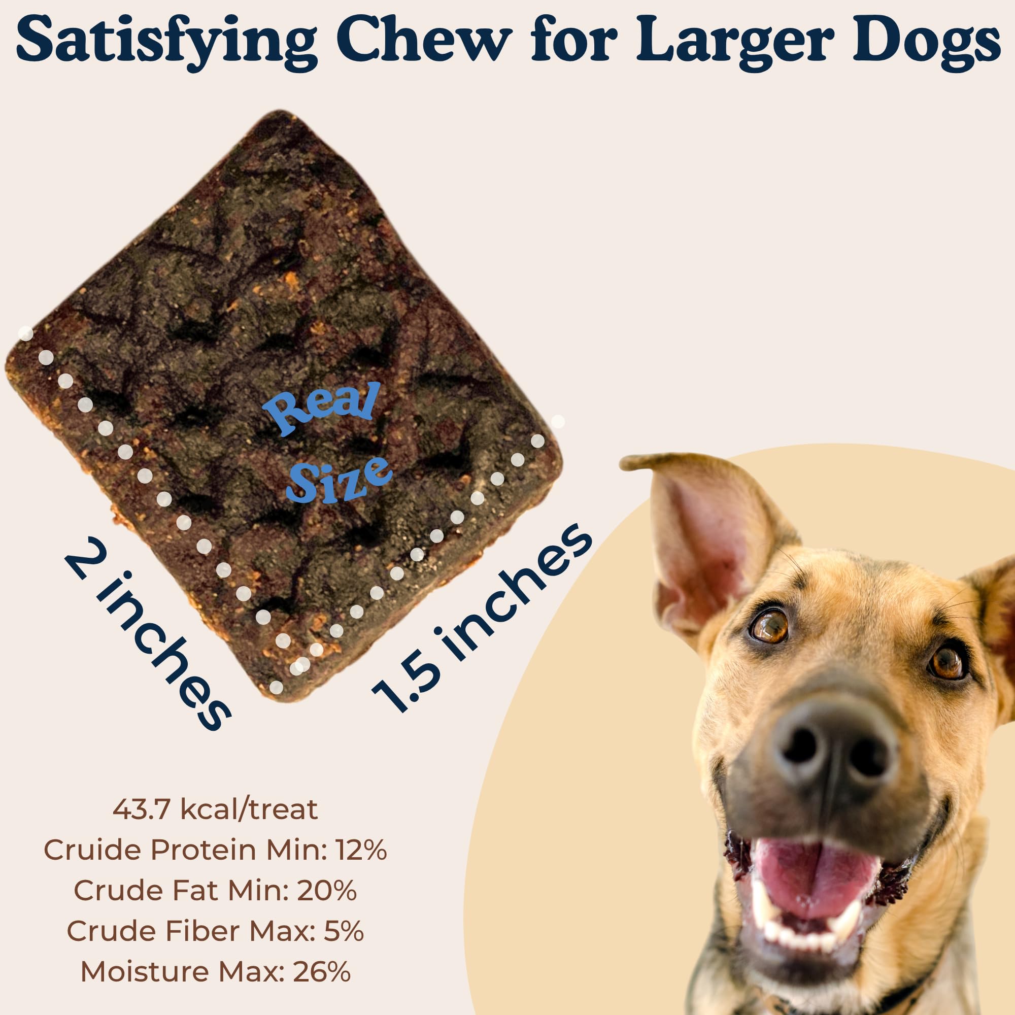 Chompagne Barkfast waffle-shaped treats showcase premium lamb formula.