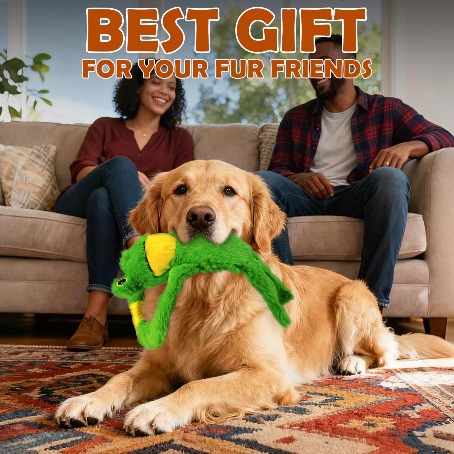 Chongqile crinkle-squeaker head dog toy enhances tossing and independent play