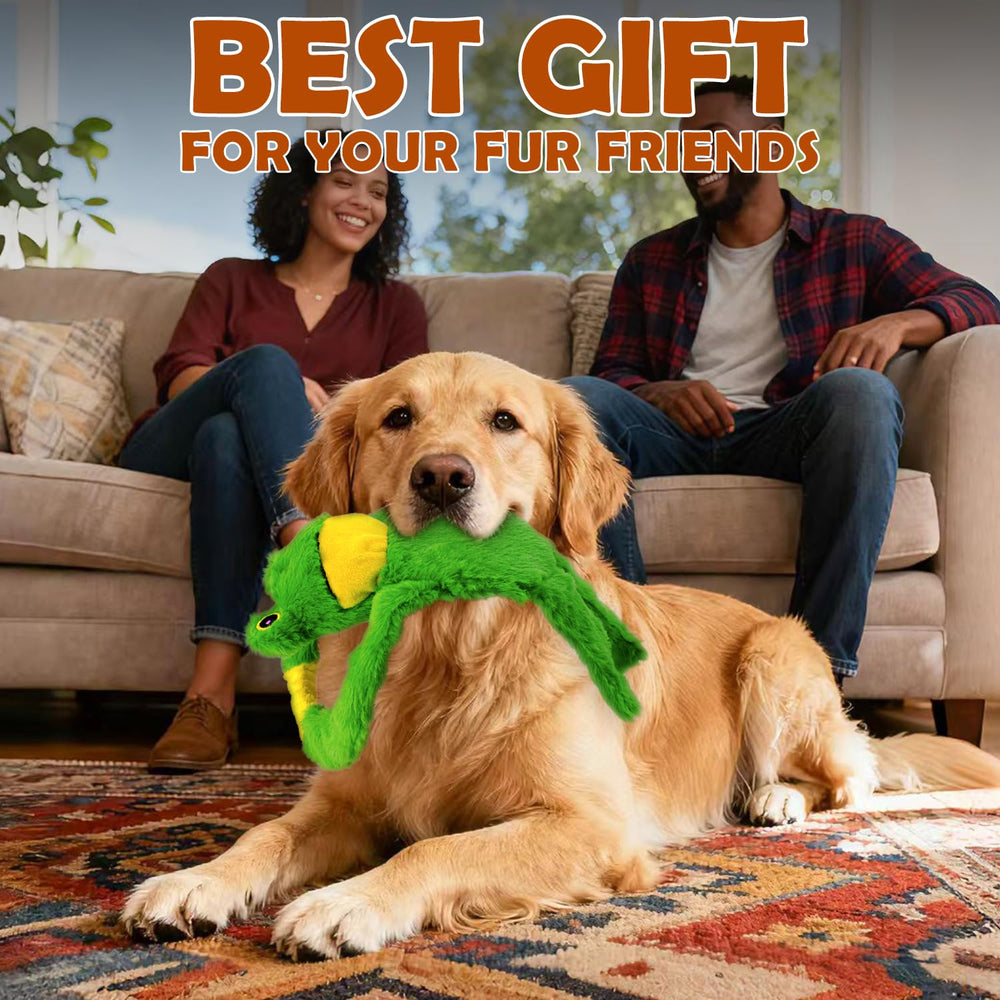 Chongqile crinkle-squeaker head dog toy enhances tossing and independent play