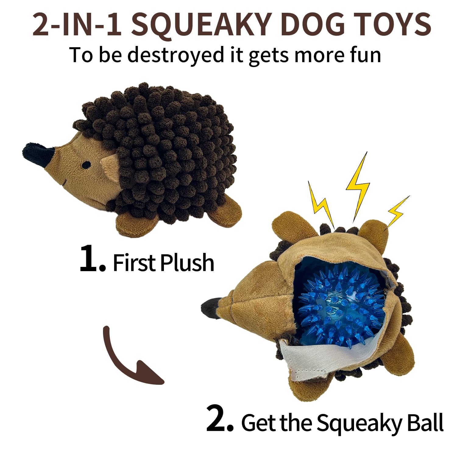 Chongqile hedgehog toy with a built-in squeaker inside for interactive fun