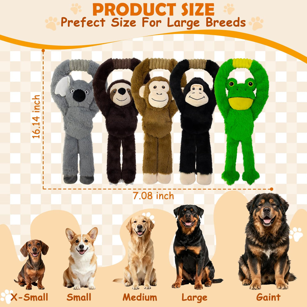 Chongqile no-stuffing gorilla dog toy offers durable stitching for rough play