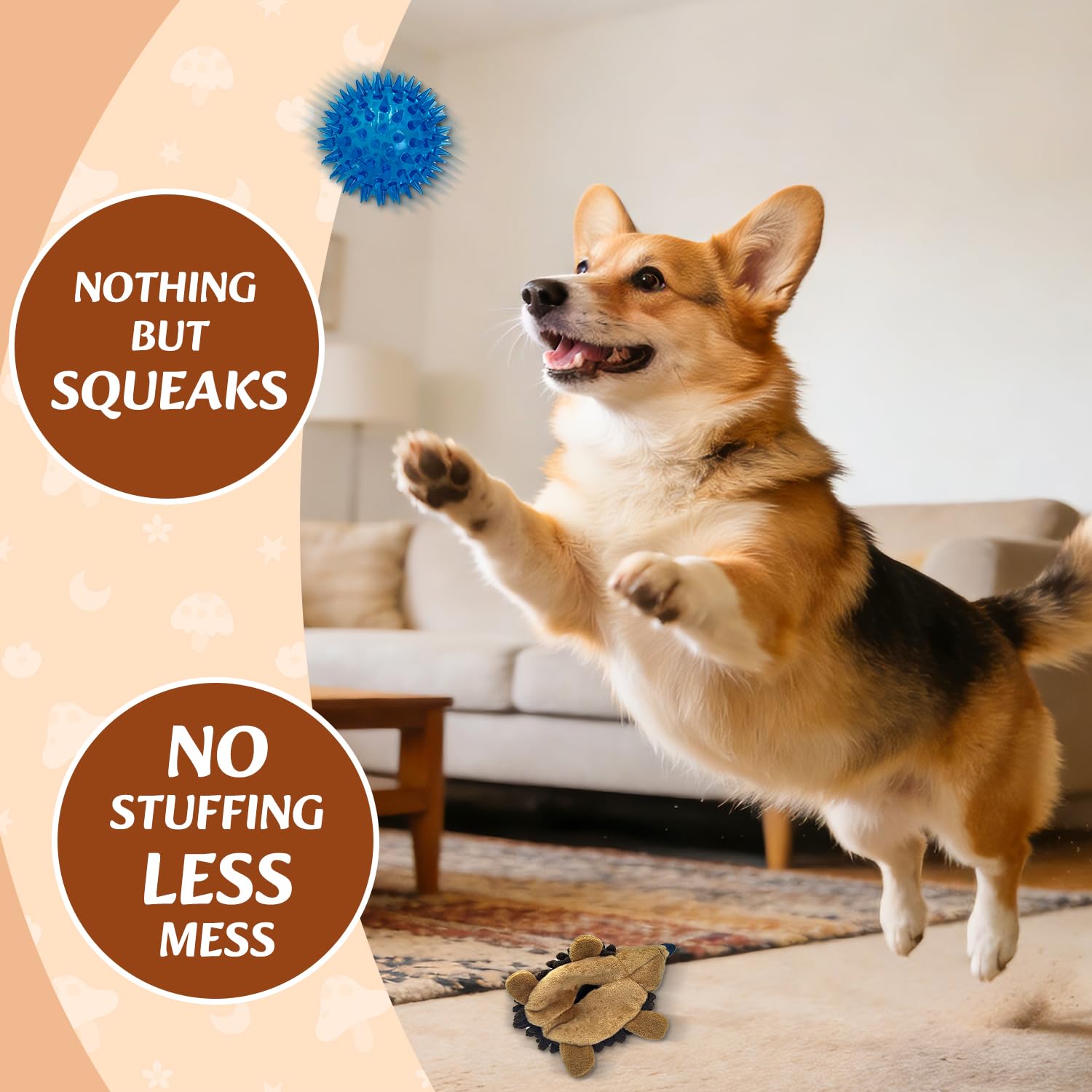 Chongqile no-stuffing hedgehog promotes mess-free play and easy cleanup.