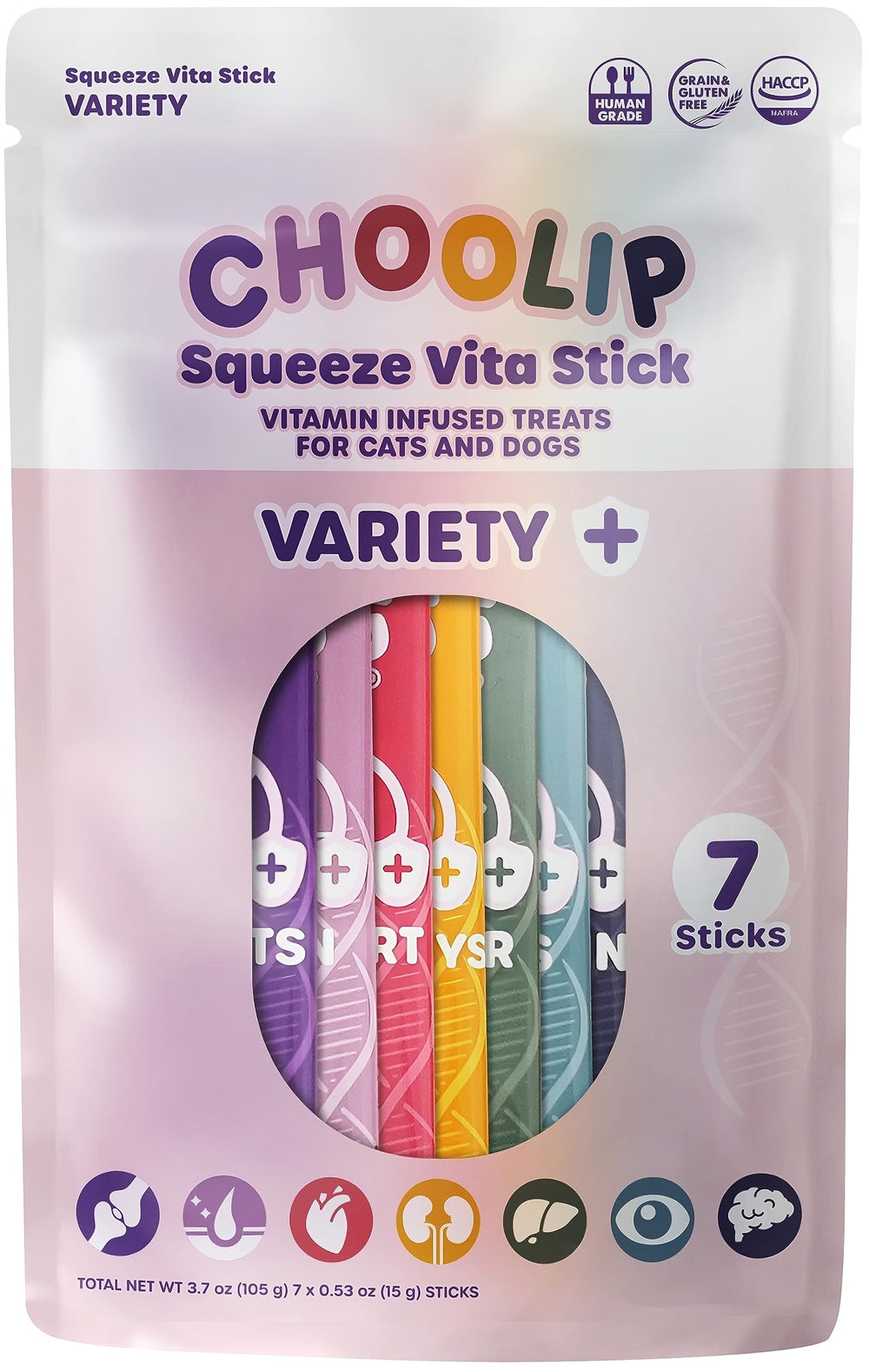 Choolip Squeeze Vita Stick collection pour shows variety and easy serving for pets